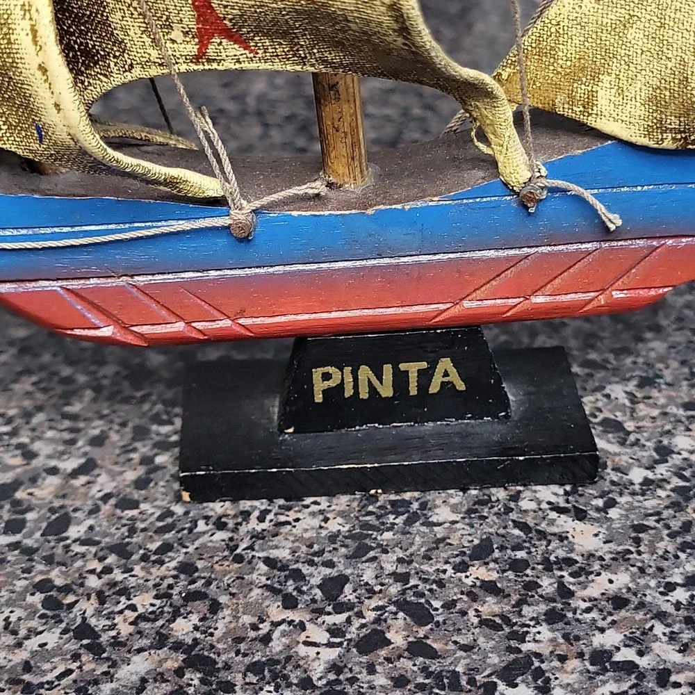 Vintage Christopher Columbus Fleet‎ Ship Set 1960's Maritime Decor Handcrafted